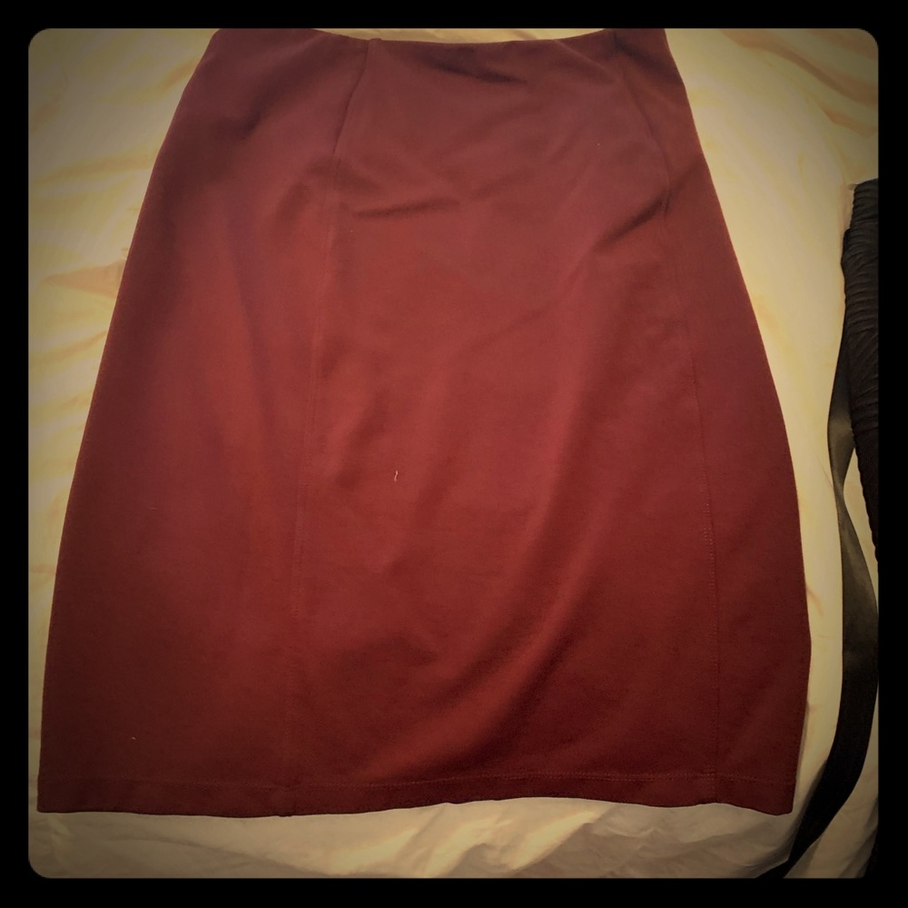 Maroon mini skirt